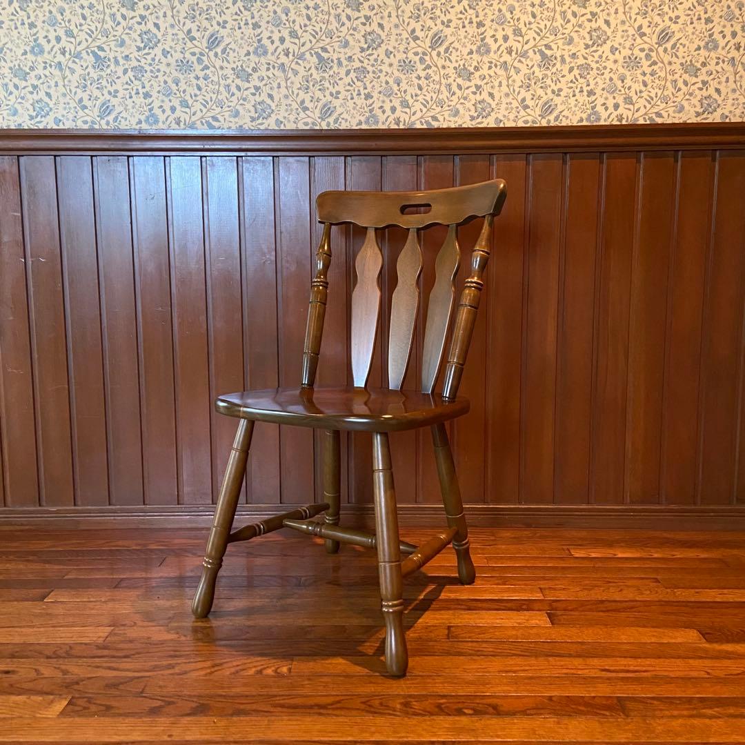 ウィンザーチェア　美品　天然木　ダイニングチェア　椅子