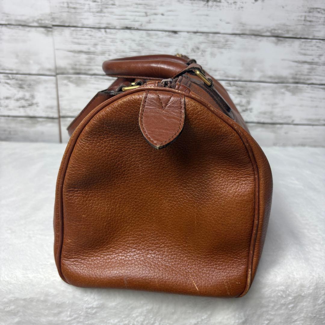 美品　希少　Burberrysバーバーリー ミニボストンバッグ　レザー　ブラウン