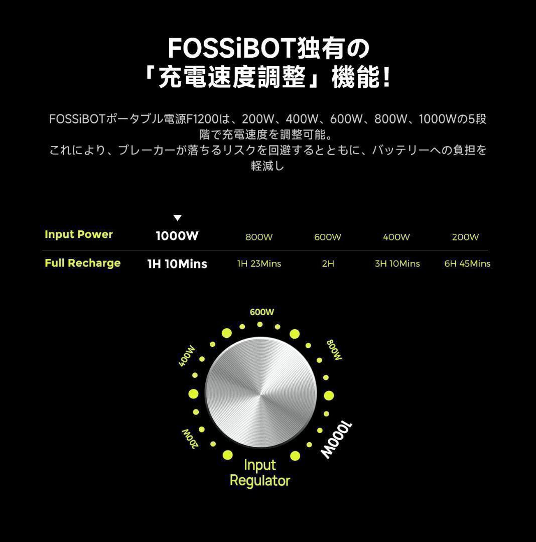 ポータブル電源 1200W リン酸鉄 4000回サイクル 1024Wh 大容量