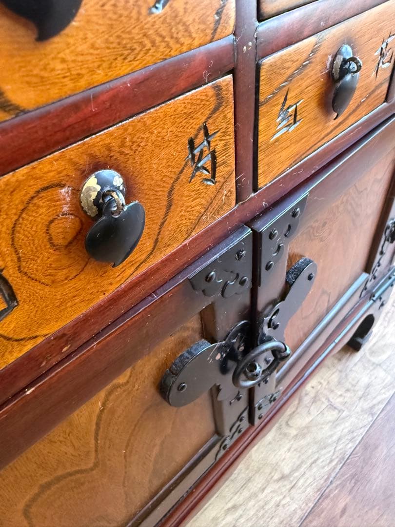 李朝 薬箪笥 ヤクジャン アンティーク 引き出し 戸棚 レトロ 木製