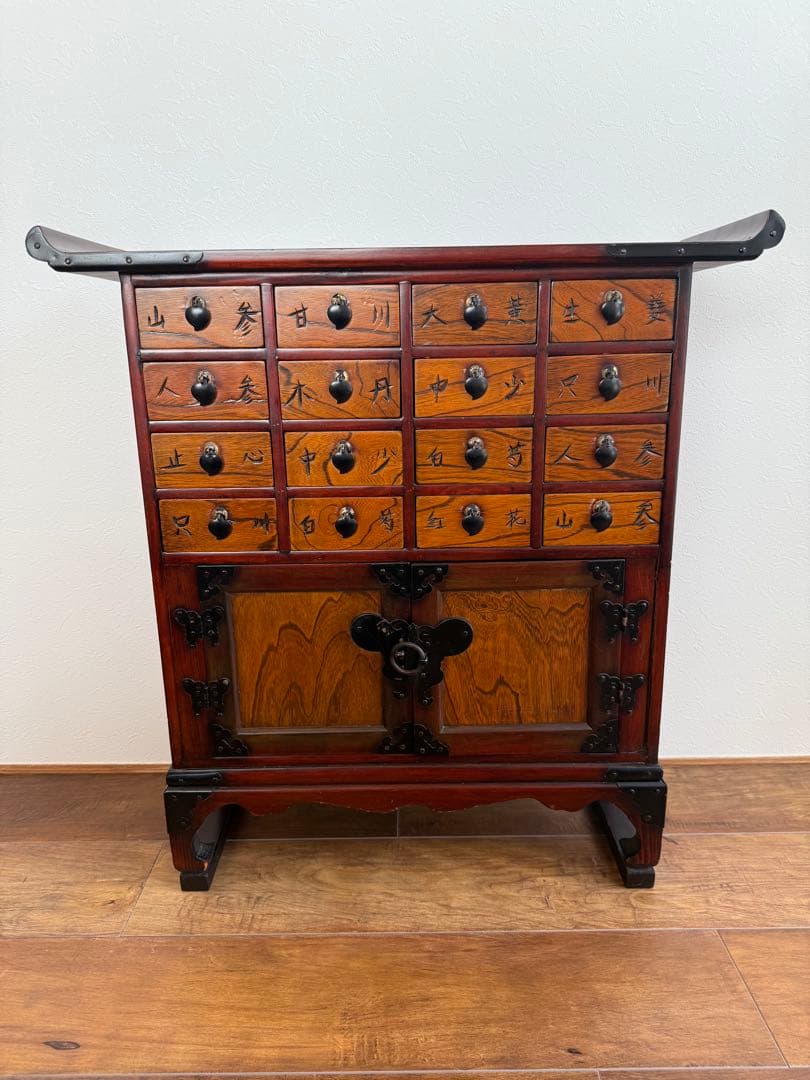 李朝 薬箪笥 ヤクジャン アンティーク 引き出し 戸棚 レトロ 木製