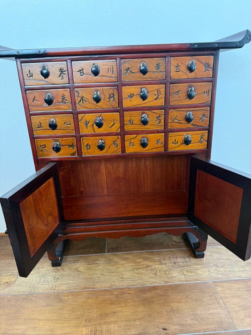 李朝 薬箪笥 ヤクジャン アンティーク 引き出し 戸棚 レトロ 木製