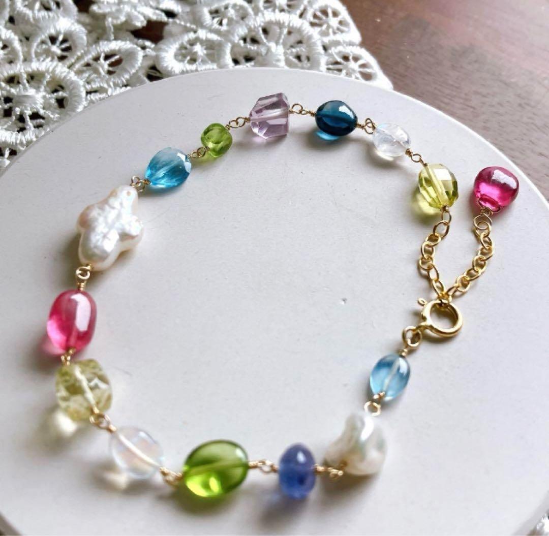 Kaya◆大粒タンザナイト×ホワイトダイヤモンドピアス✧14kgf