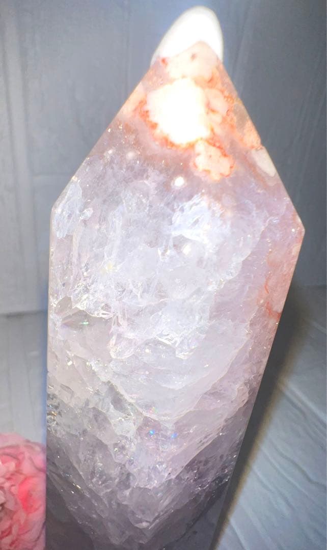 ⑱ピンクアメジスト♥️タワー♥️チェリーブロッサム♥️桜瑪瑙♥️花瑪瑙♥️フラワーアゲート