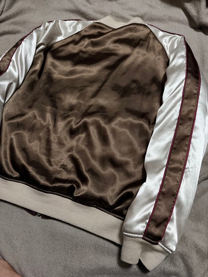 ２面用 TK Takeo ベロア ライオン 桜 日本 スカジャン vintage