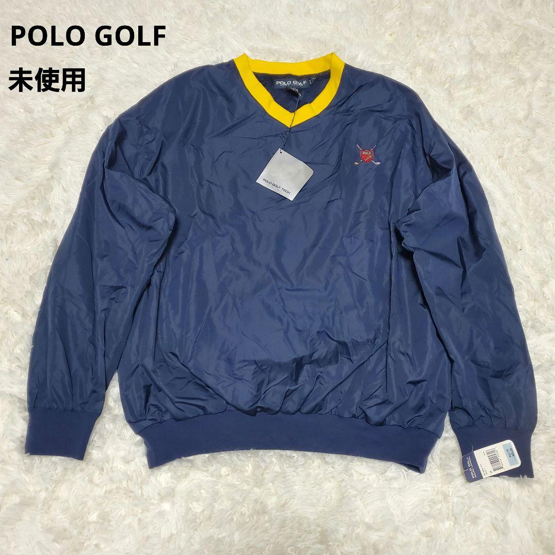 デッドストック　ポロゴルフ　ナイロンジャケット　プルオーバー　ネイビー　M