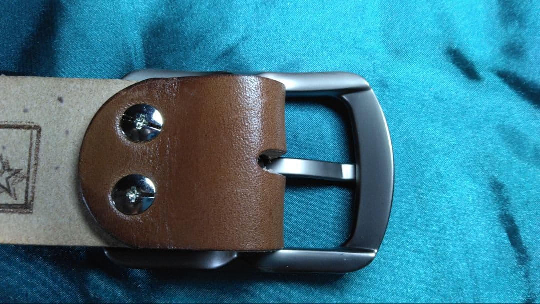 昭南ベンズレザーツタ＆フラワースタッズベルト　チョコ