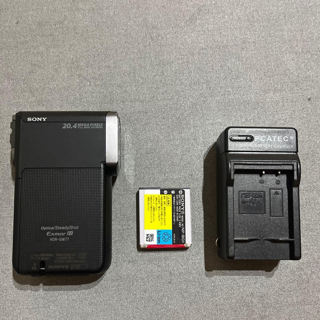 SONY ハンディーカム　HDR-GW77 予備バッテリー付き