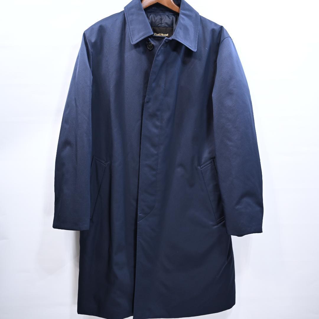 PAUL STUART バルカラーポリダウンコート紺46ポールスチュアート