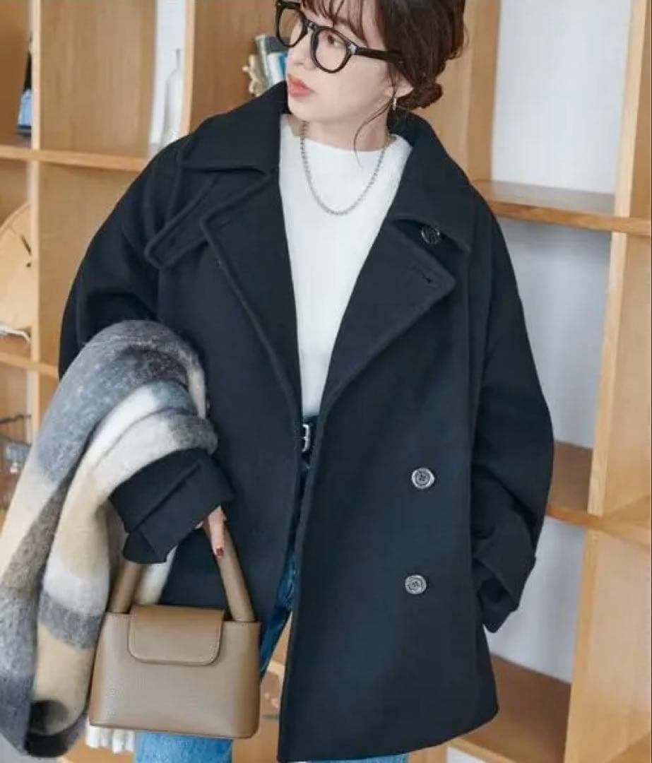 DISCOAT 中空糸スタンドミドルコートWEB限定カラー　ブラック