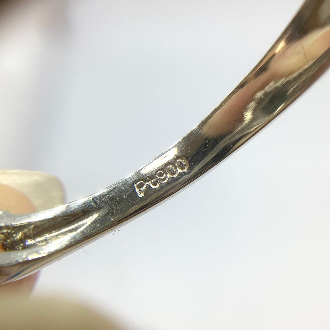 Pt900 プラチナ　エメラルド ダイヤモンド　リング