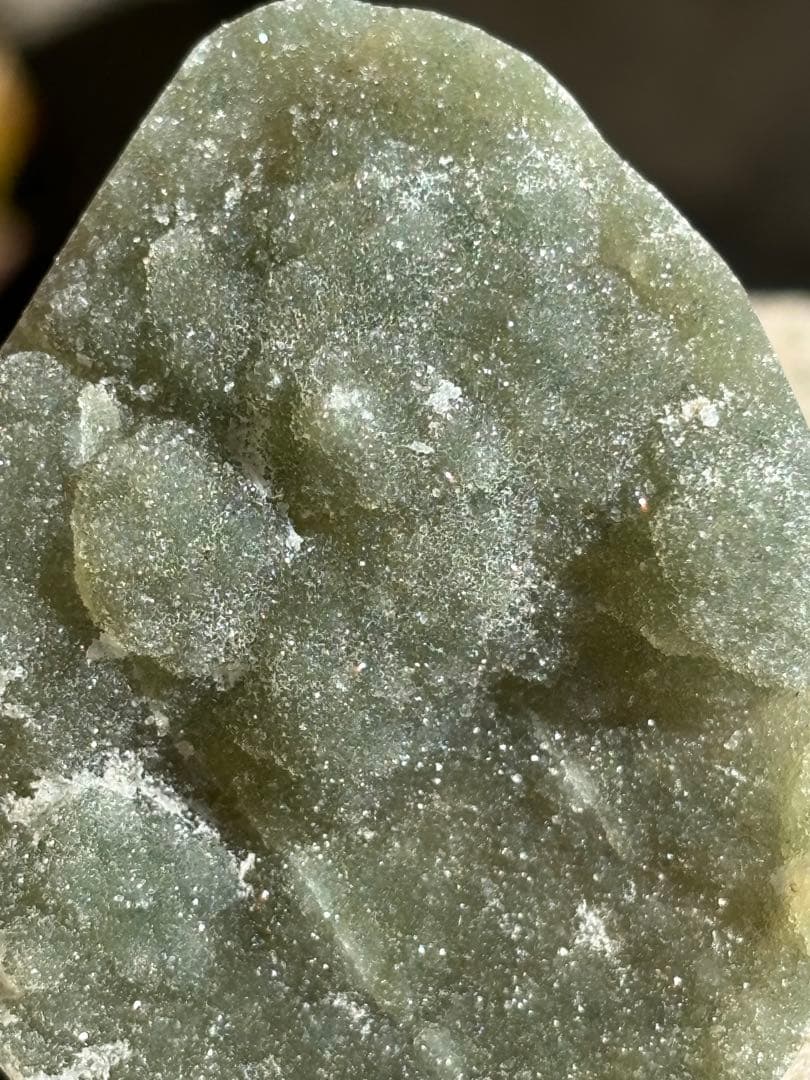 【非加熱】超希少！グリーンアメジストミニドーム⭐️ぽこぽこ花付き