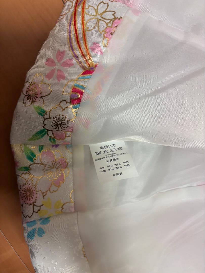 《七五三》 被布7点セット ちりめん刺繍被布コート 着物、被布 ３歳