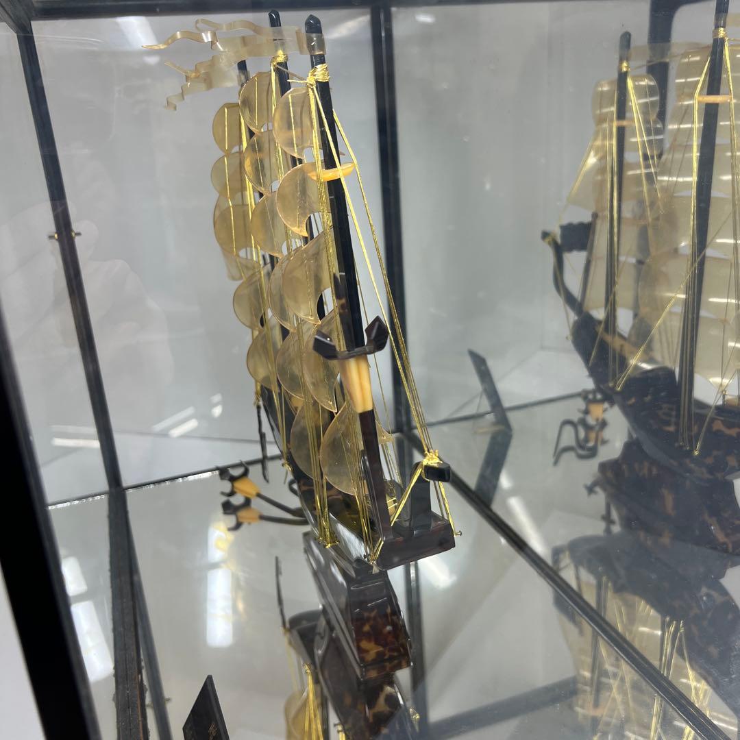 本鼈甲　オランダ船　ケース付　東Y7-1212①タトオ