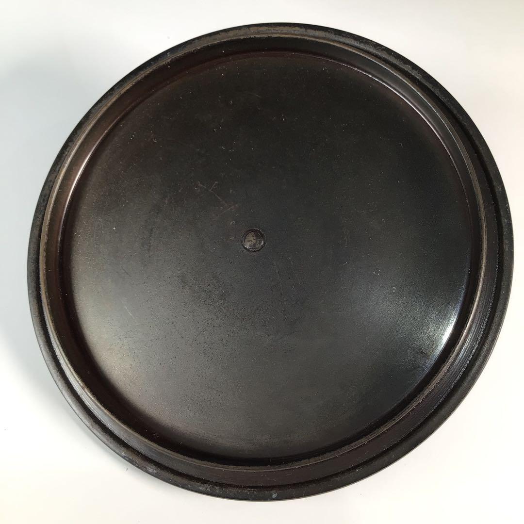 Ｍ１７６　茶釜　『釜師　加藤恵造作』『茄子耳』『素文』『棗釜』　共箱　茶道具