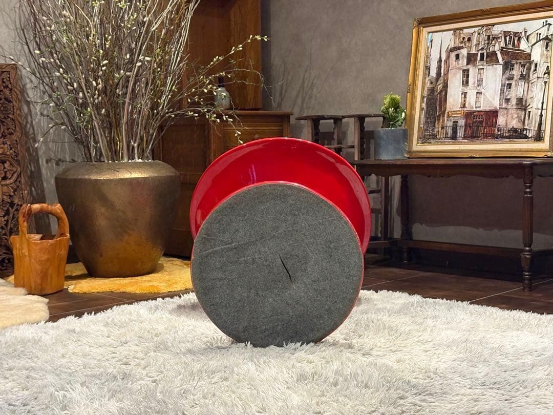 希少　Kartell　カルテル　レッド　回転チェア　ビンテージ　レトロ　YZ