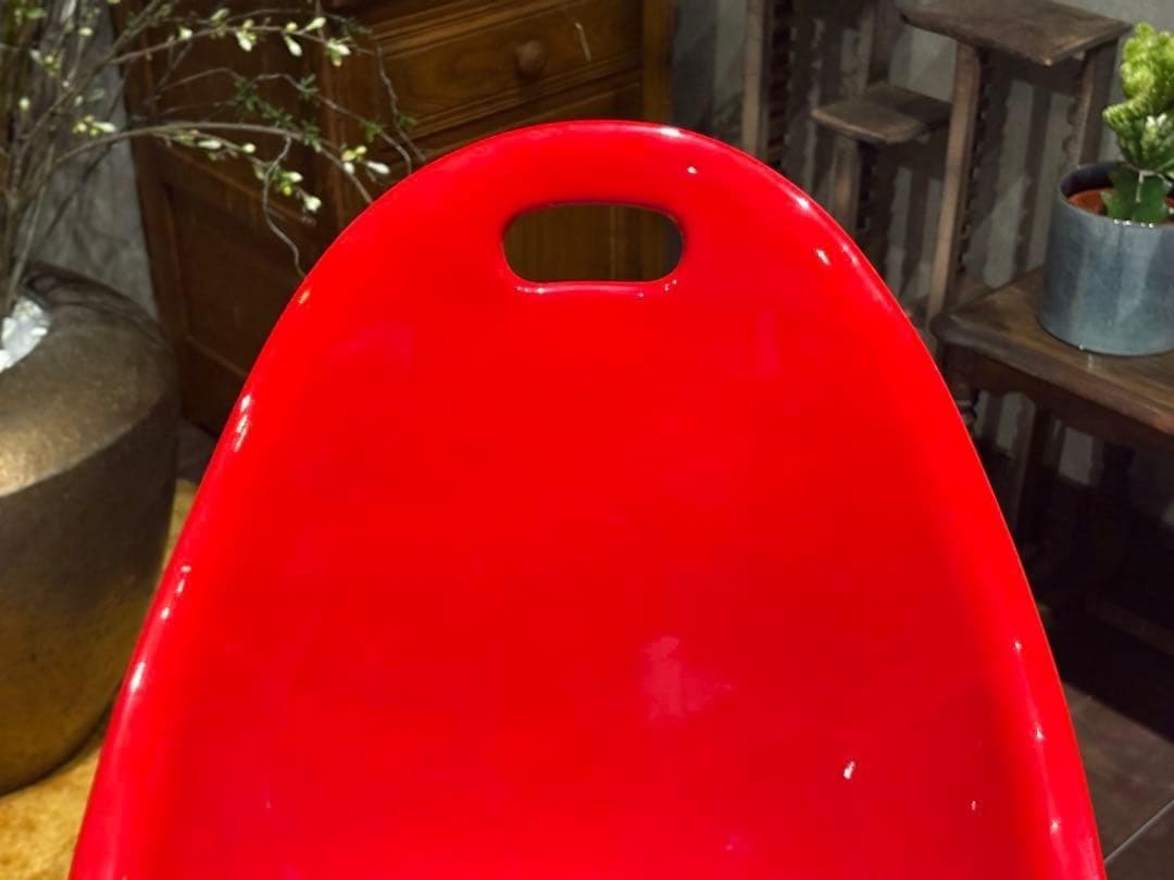 希少　Kartell　カルテル　レッド　回転チェア　ビンテージ　レトロ　YZ