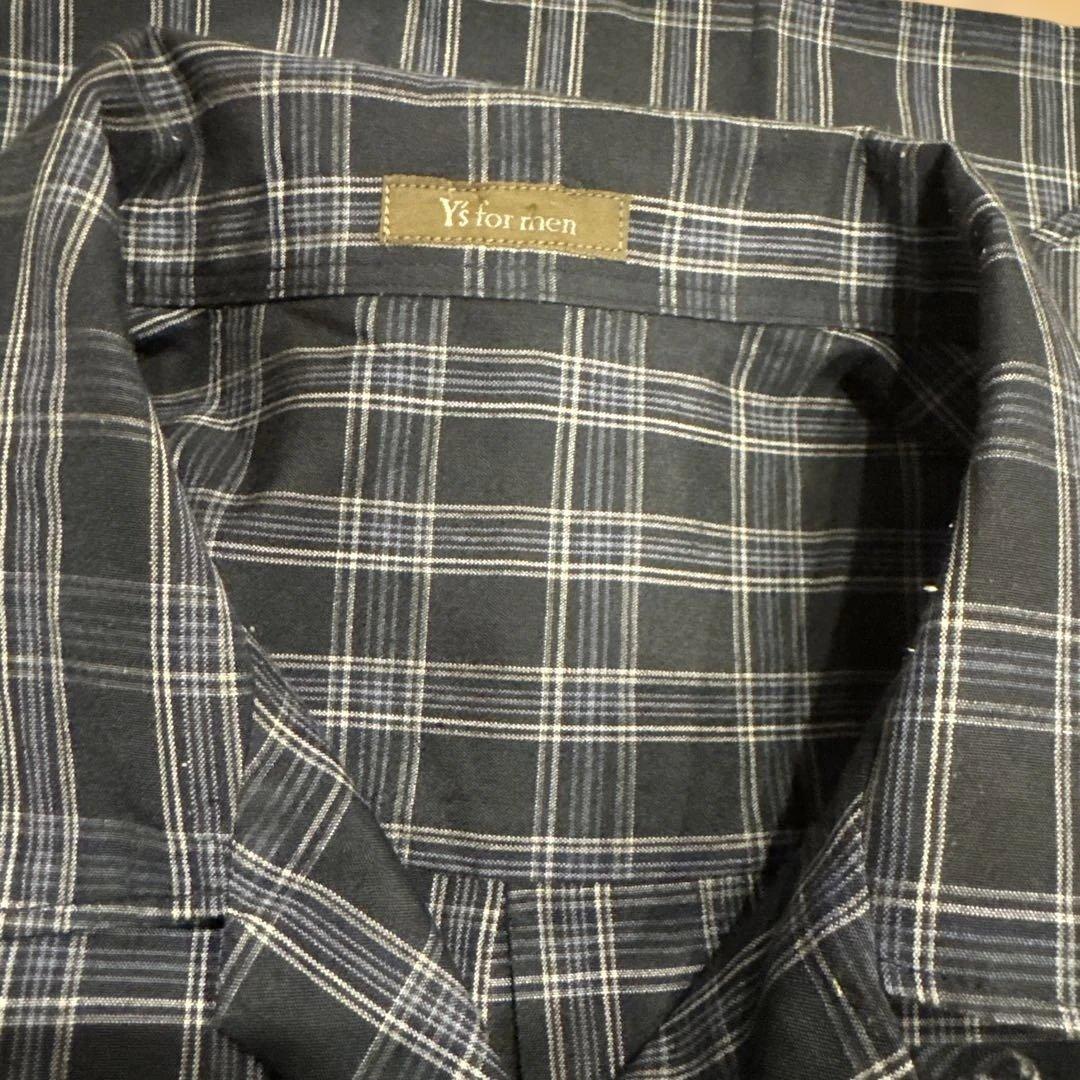 Ys for men チェックシャツ/ブルー/ブラック/グレー