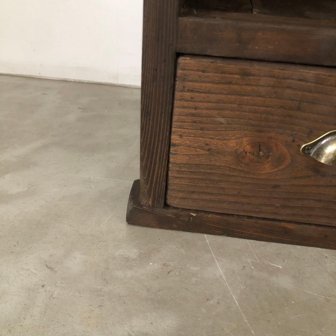 レトロ　アンティーク　古道具　古家具　古民家　ガラス棚　食器棚　箪笥　引き出し