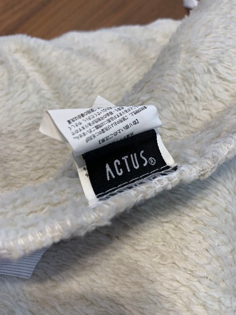 ACTUS CHENILLE STRIPE 掛け布団カバー S 2枚アイボリー