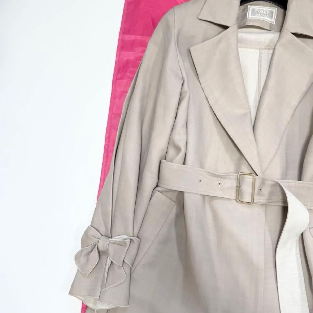 【美品✨】完売 17万 フォクシー Grace スプリングコート ベージュ 38