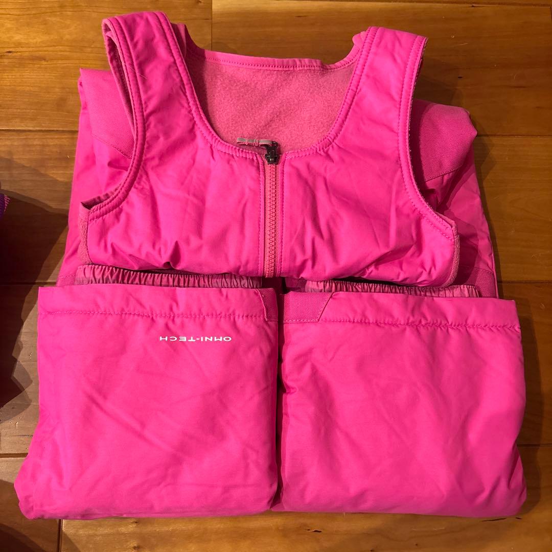 Columbia 子ども用スキーウェア ピンク系　ガバセット　X S