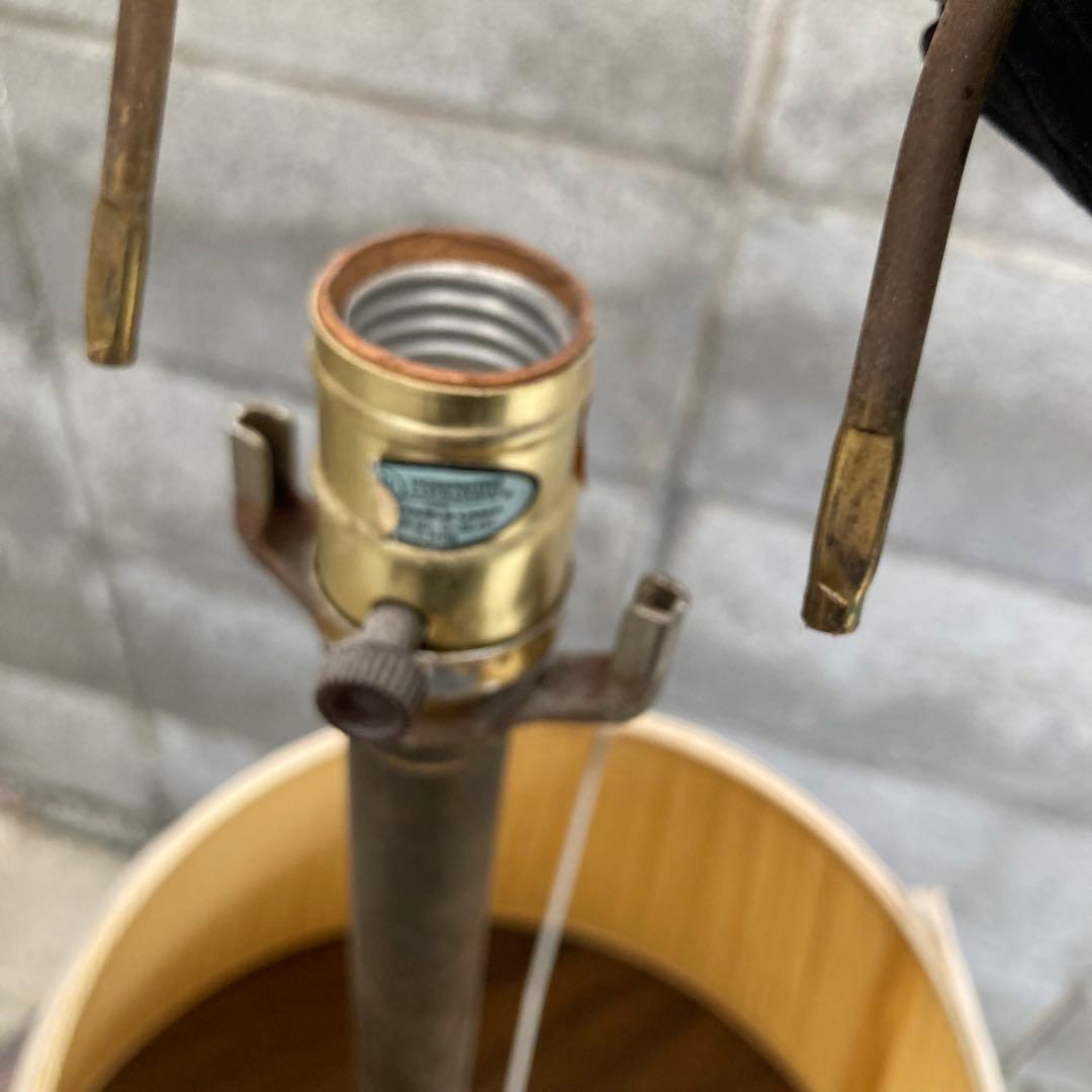 テーブル付きフロアスタンド 米軍払下げ家具 ブラウン