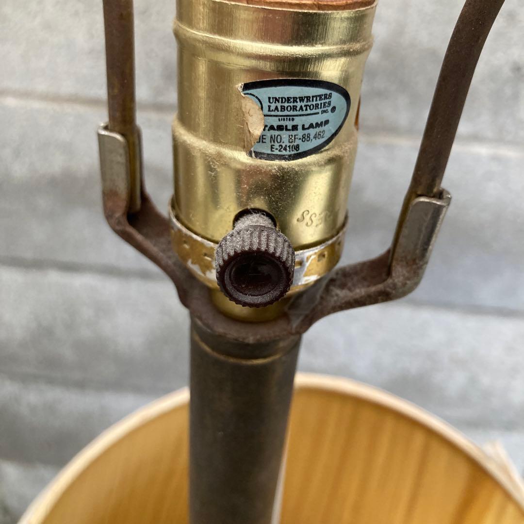 テーブル付きフロアスタンド 米軍払下げ家具 ブラウン