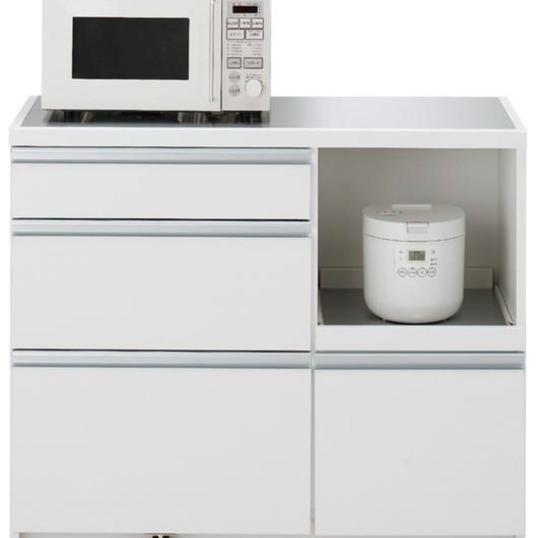 国産フナモコ製キッチンカウンターFRW-37天板ステンレス貼りスライドカウンター