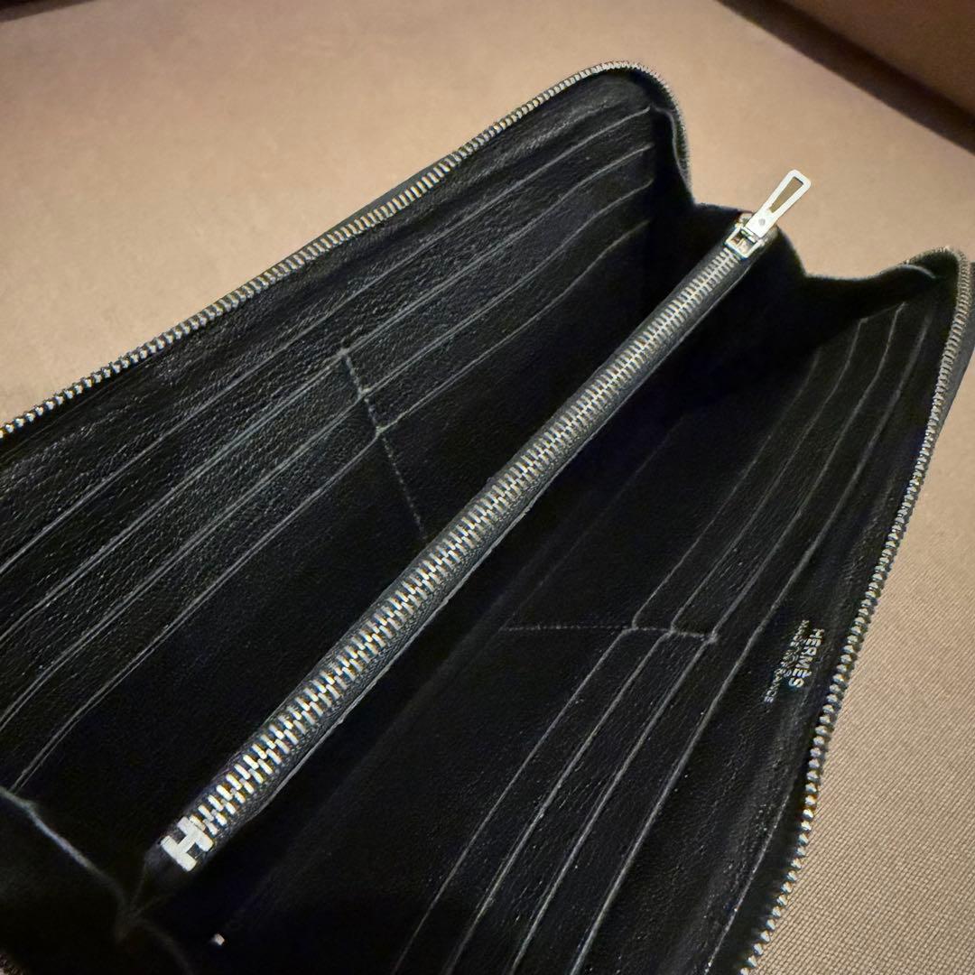 HERMES エルメス アザップ オールレザー 長財布 エルメス財布　黒