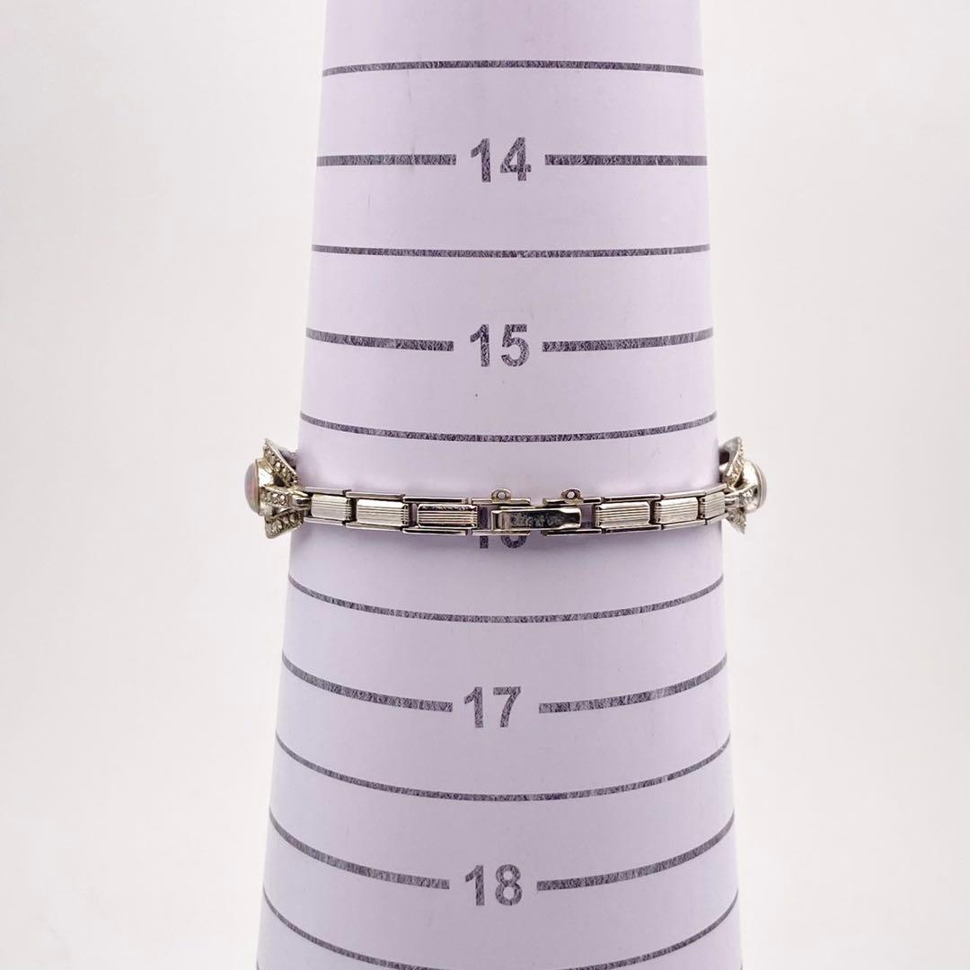 専用　JANOPAL ブレスウォッチ 石付き 新品電池 クォーツ シルバー