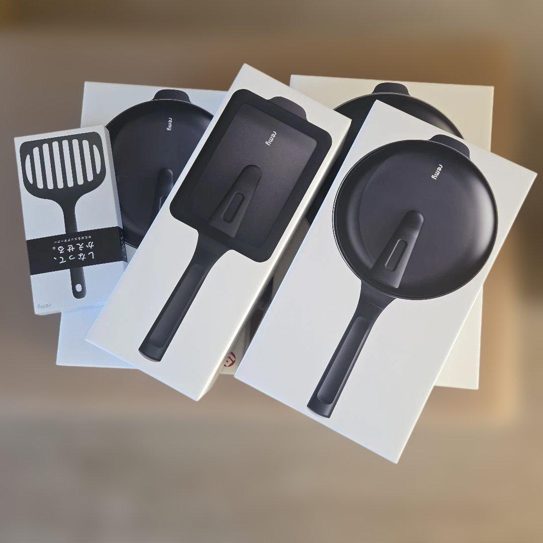 新品未開封 レミパン3点&エッグ&蓋&ターナー ホワイト セット