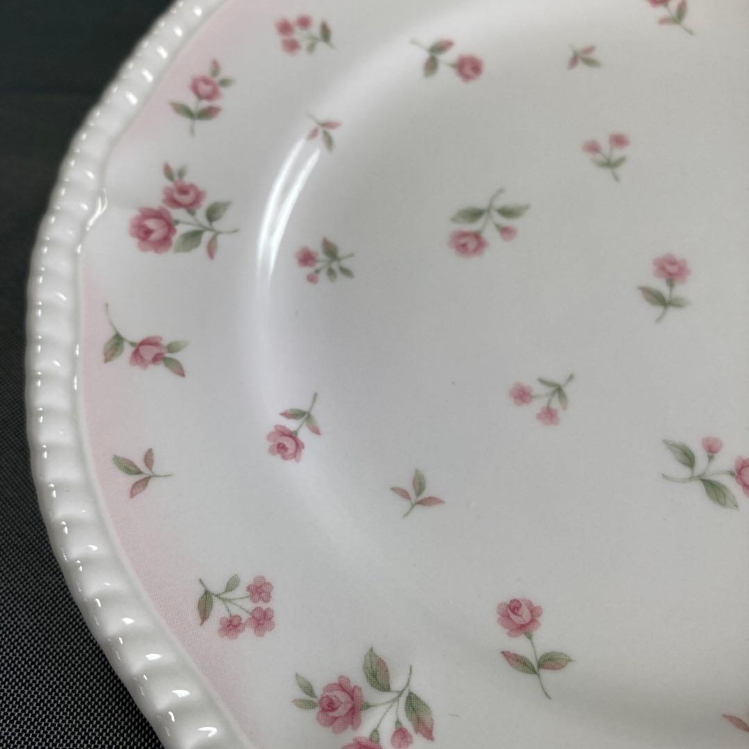 ノリタケ　コベントリーローズ　ケーキ皿　薔薇　ローズ　花　バラ　ピンク　プレート