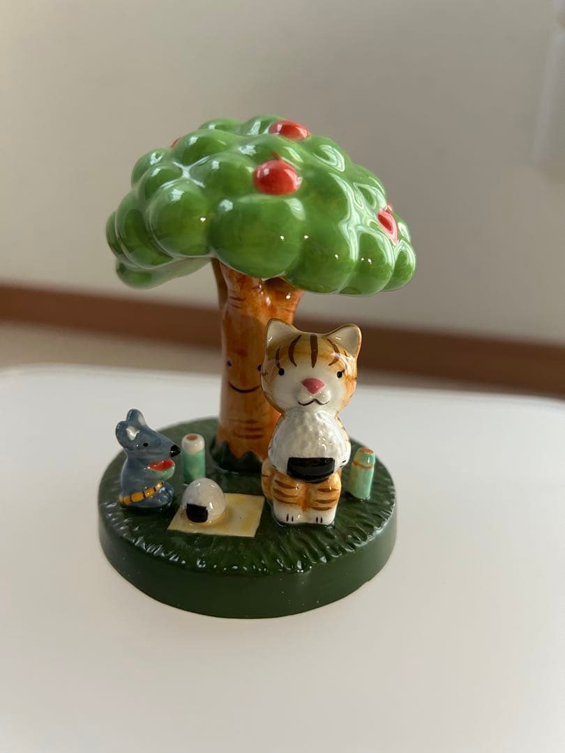 陶器製 猫とねずみの置物９個＋おまけ１個 ベルメゾン