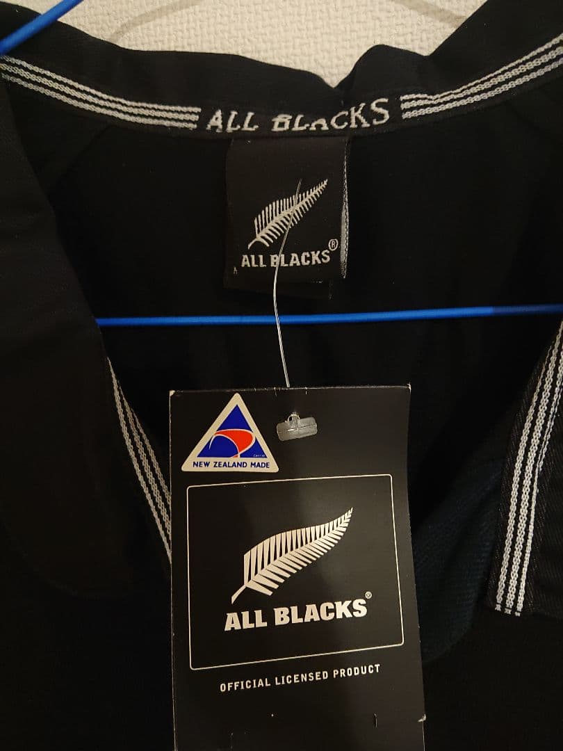 y2k【新品・未使用】ALL BLACKS 半袖ラガーシャツ ブラック