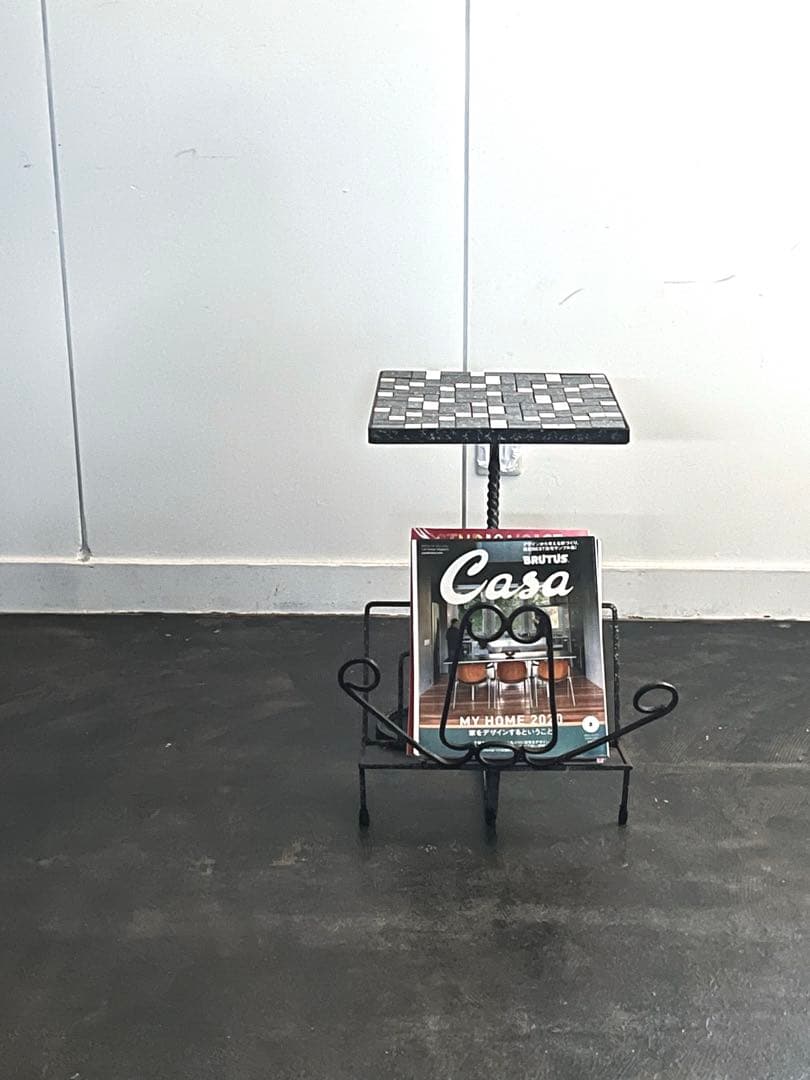 ヴィンテージ マガジンラック サイドテーブル プランタータイル 60s ベルギー