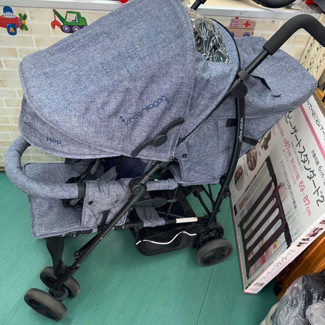 キンダーワゴン 2人乗りベビーカー DUOシティHOP 折りたたみ式