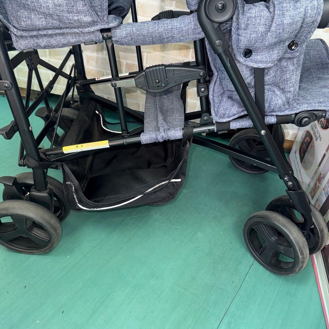 キンダーワゴン 2人乗りベビーカー DUOシティHOP 折りたたみ式