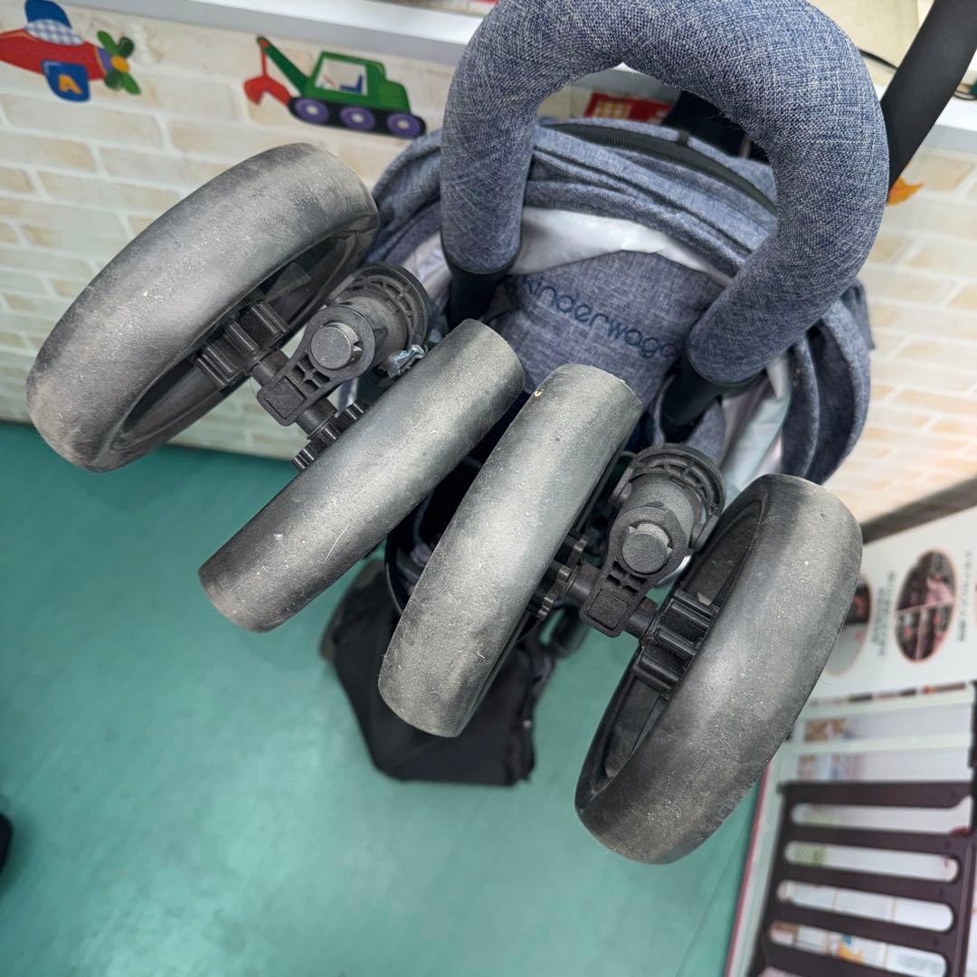 キンダーワゴン 2人乗りベビーカー DUOシティHOP 折りたたみ式