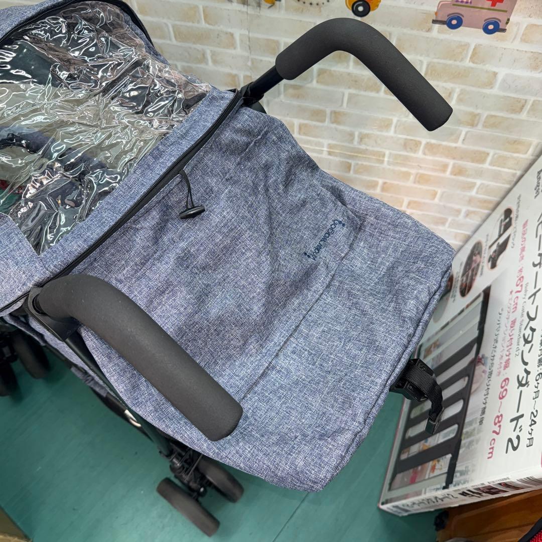 キンダーワゴン 2人乗りベビーカー DUOシティHOP 折りたたみ式