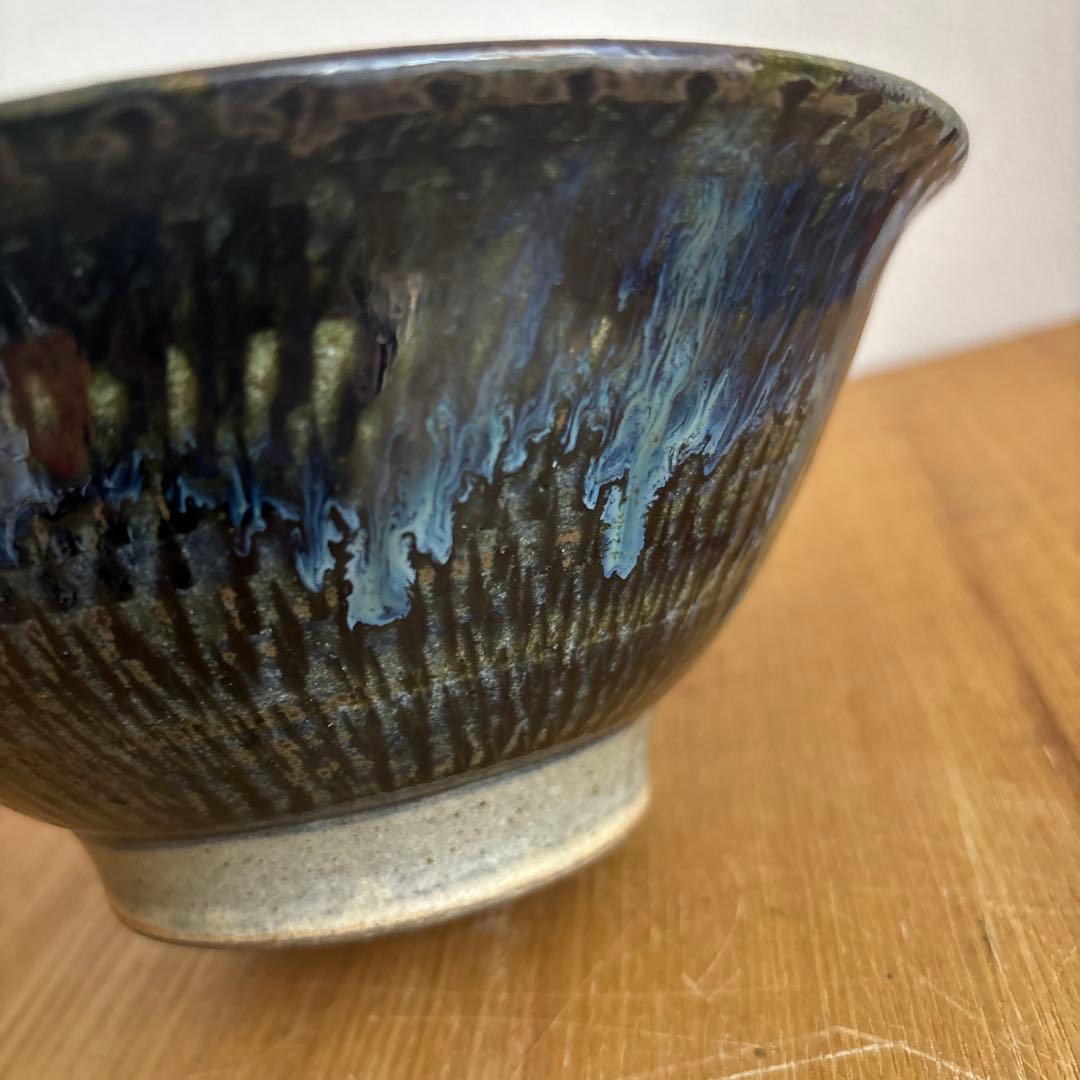 やちむん　沖縄　北窯　宮城正享　陶器　マカイ　丼　椀　トビカンナ　2枚　松田共司