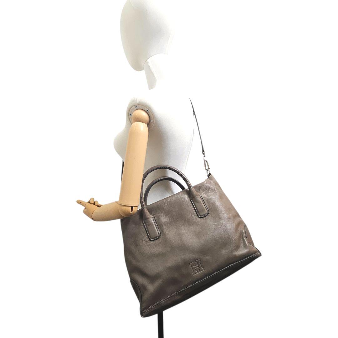 良品　ヒロフ　トートバッグ　A4可　ショルダー2way 　オールレザー保存袋