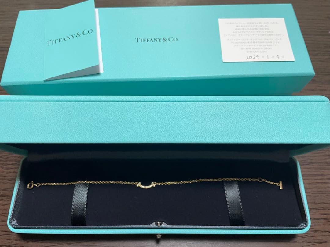 Tiffany & Co. Tスマイルミニ　ゴールドダイヤモンドブレスレット