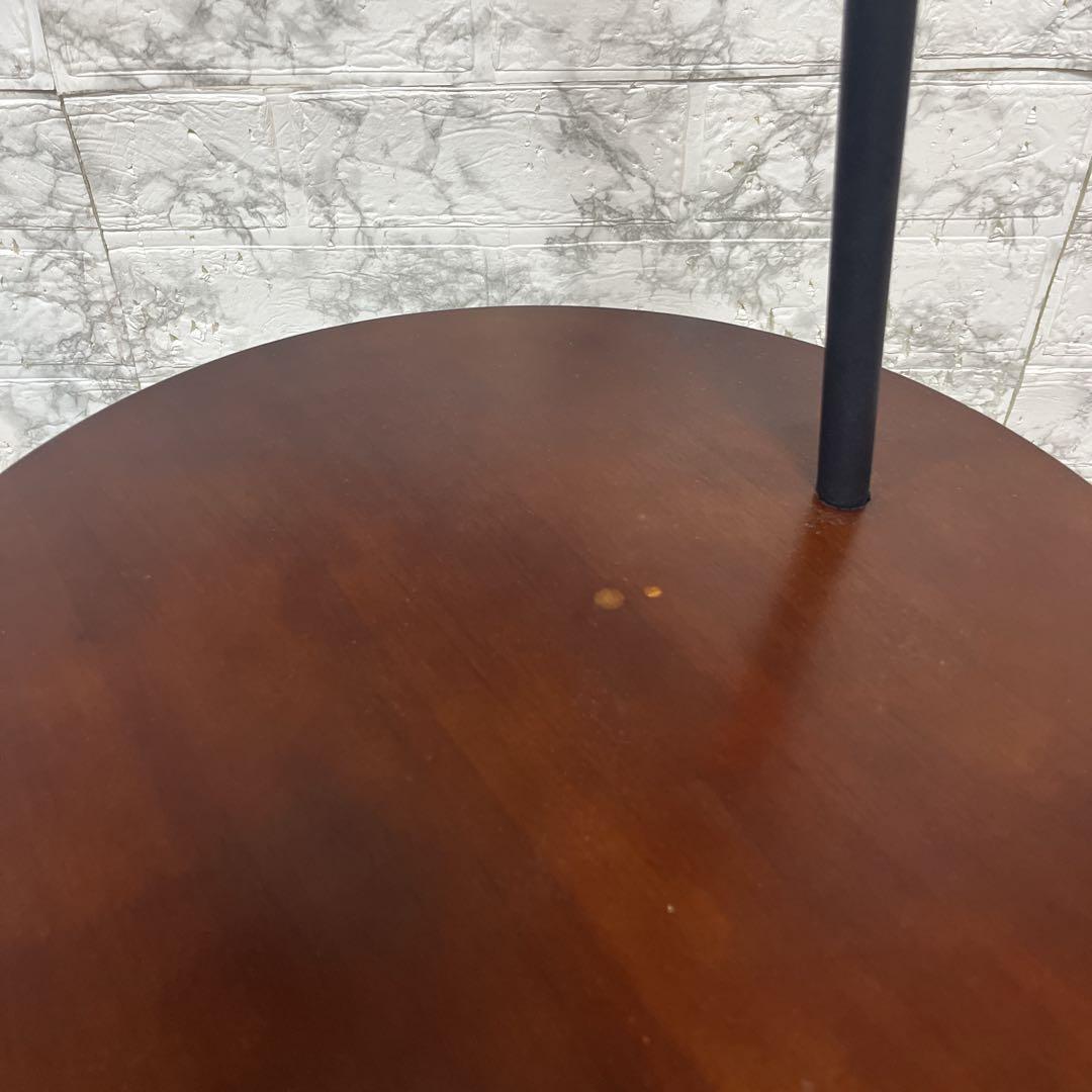 モダン フロアスタンド 照明 サイドテーブル　フロアランプ リネンシェード付き