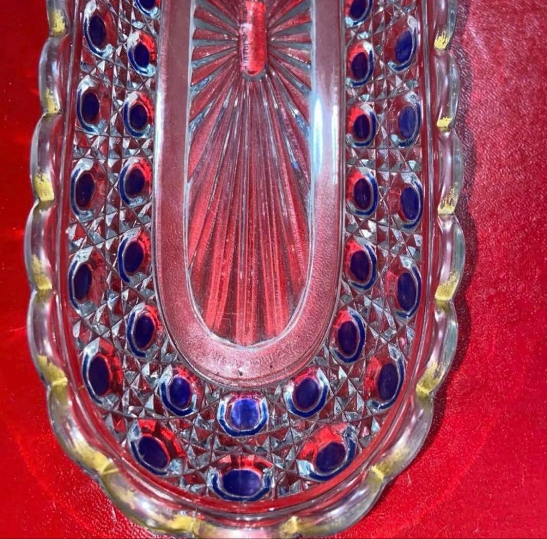 バカラ ディアマンピエーリー　長皿　ブルーカラー　 Baccarat