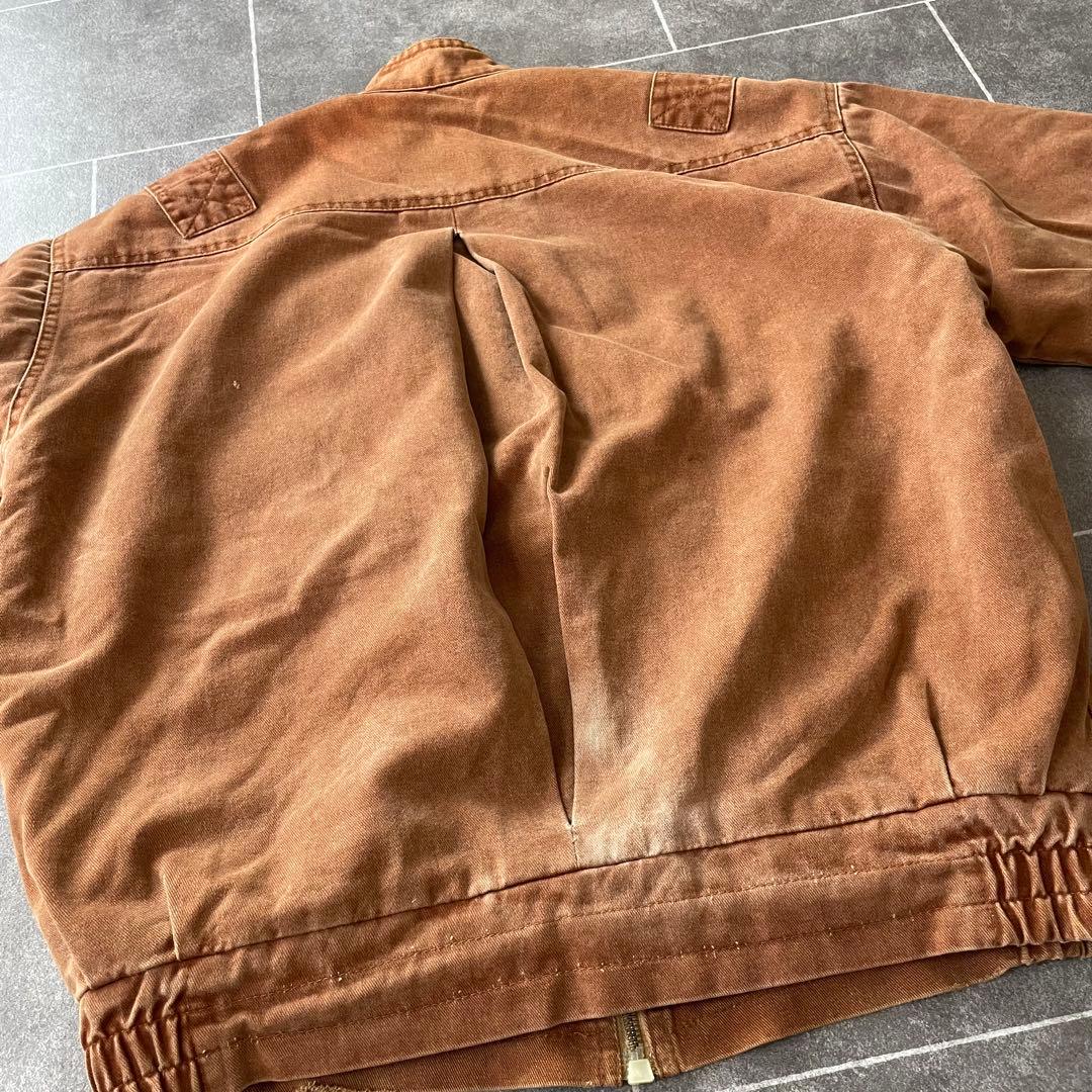 ポルトガル製 ヴィンテージ ワークジャケット ブラウン 鬼フェード 中綿 44