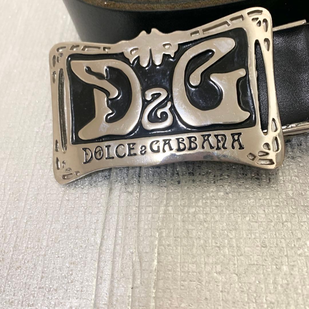 希少　ドルチェ&ガッバーナ ベルト D&G デカロゴ アゲハ蝶　ブラック