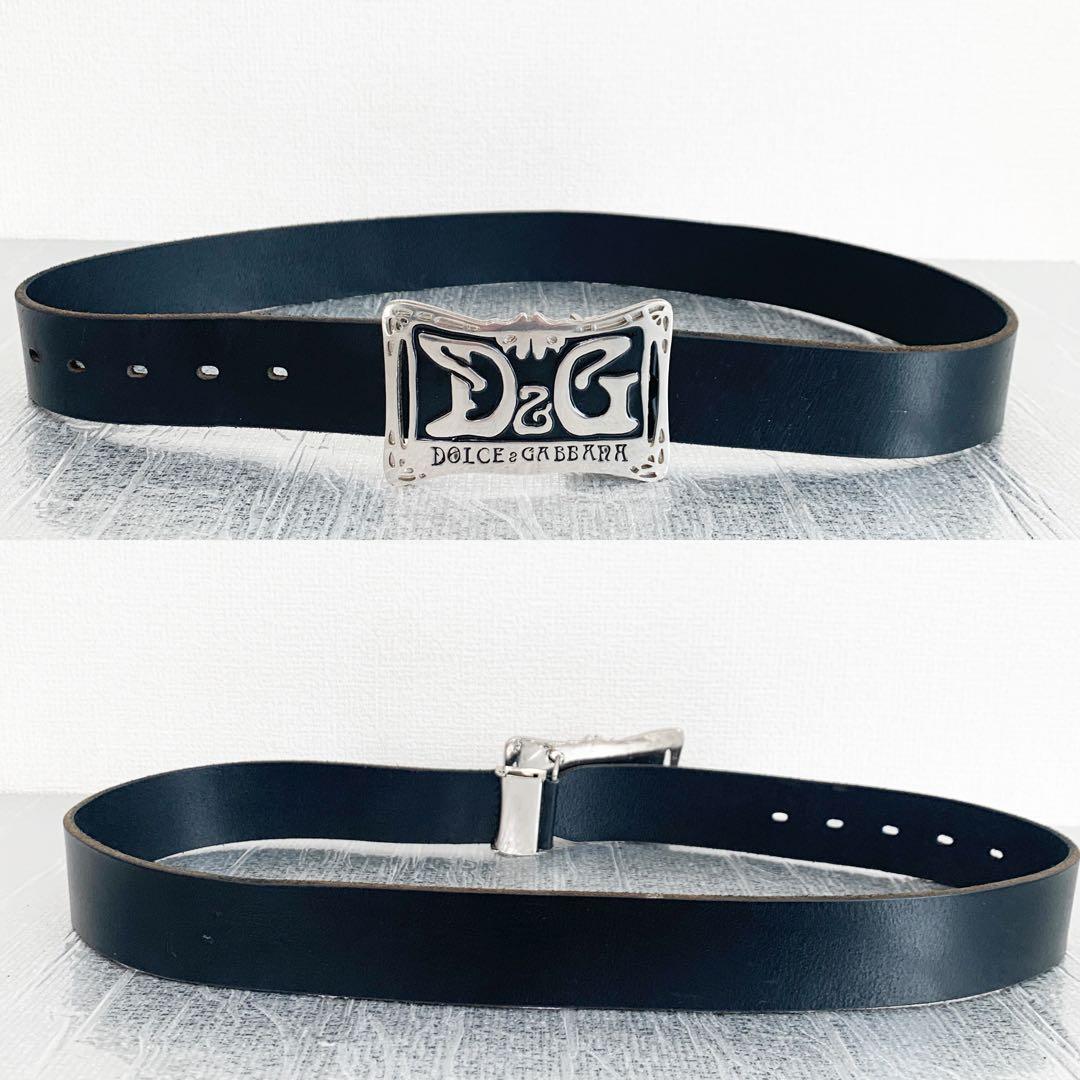 希少　ドルチェ&ガッバーナ ベルト D&G デカロゴ アゲハ蝶　ブラック