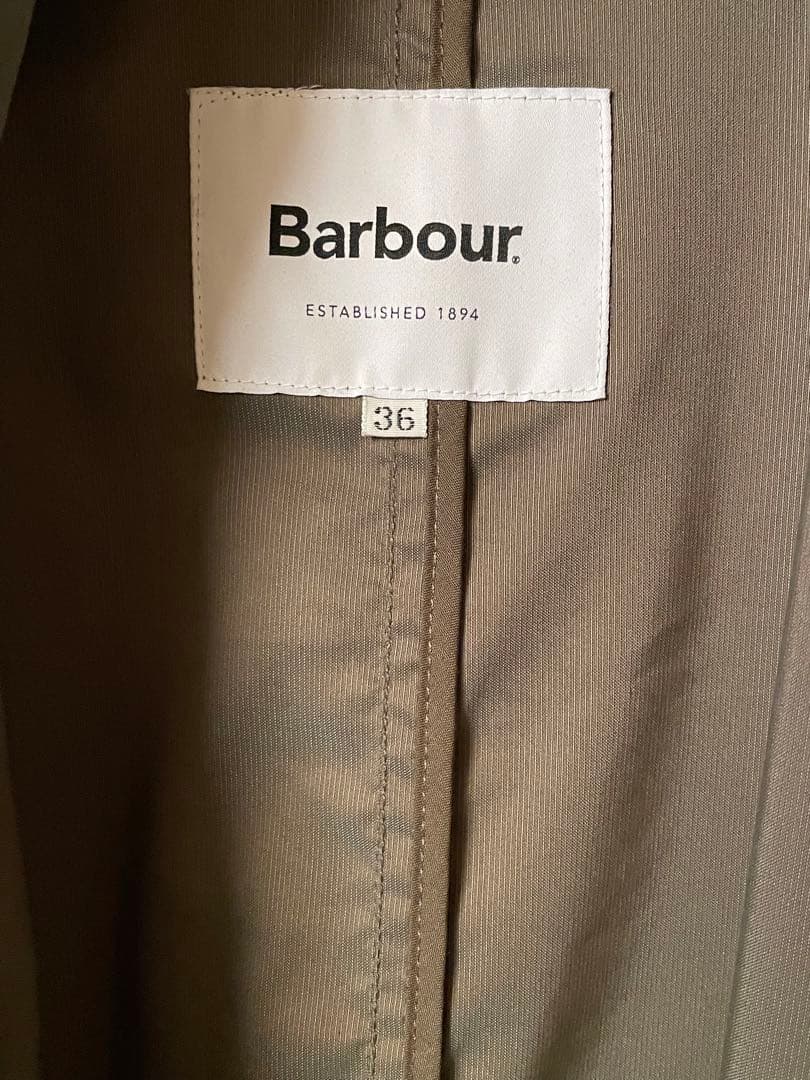 バブアー　コートトレンチ　玉虫色カーキ麻布テーラー　Barbour サイズ36