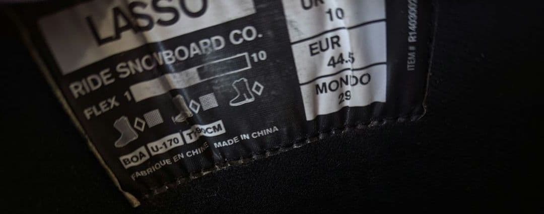 ダブルボア　スノーボードブーツ　RIDE LASSO 29cm